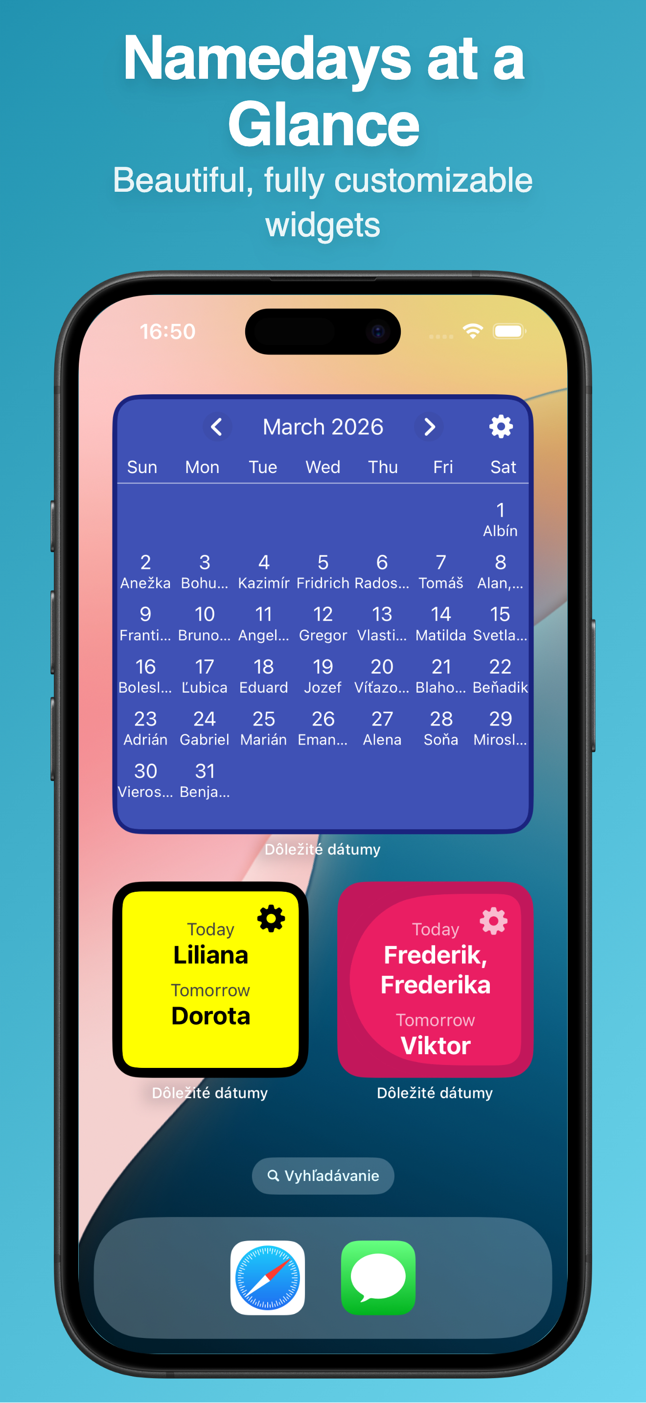 Important Dates app showing event editing options and reminder settings